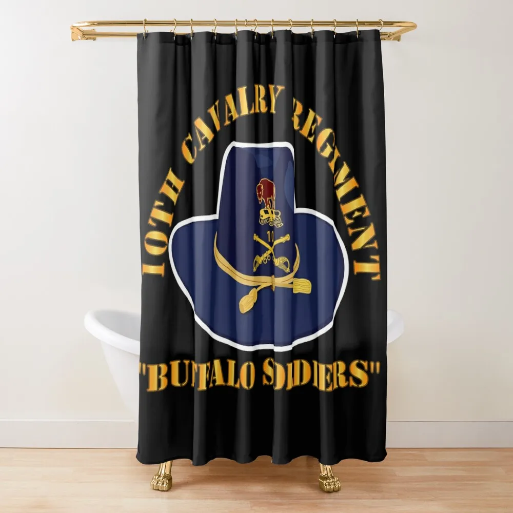 Army - 10th Cavalry Regiment w Cav Hat - Buffalo Soldiers Shower Curtain Shower Set Elegant Bathroom Curtain
Army - 10th Cavalry Regiment w Cav Hat - Buffalo Soldiers Shower Curtain Shower Set Elegant Bathroom Curtain