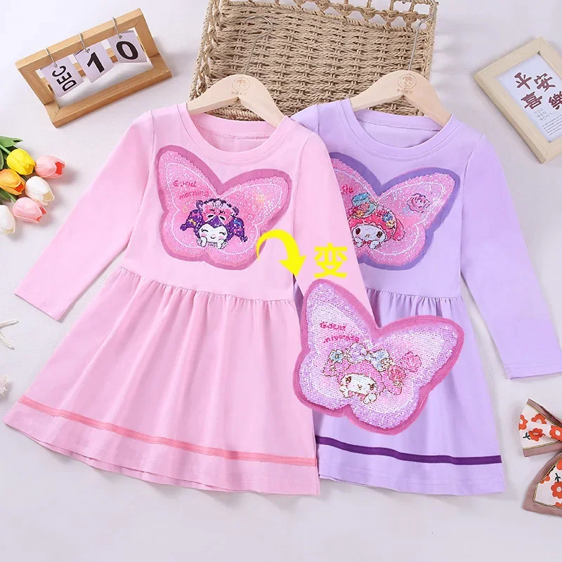 Sanrio Kawaii Kuromi Girls Shirt Dress My Melody Cinnamoroll Autumn Long Sleeved Princess Skirt Sweet Cute Anime Clothes Gifts
Sanrio Kawaii Kuromi Girls Shirt Dress My Melody Cinnamoroll Autumn Long Sleeved Princess Skirt Sweet Cute Anime Clothes Gifts