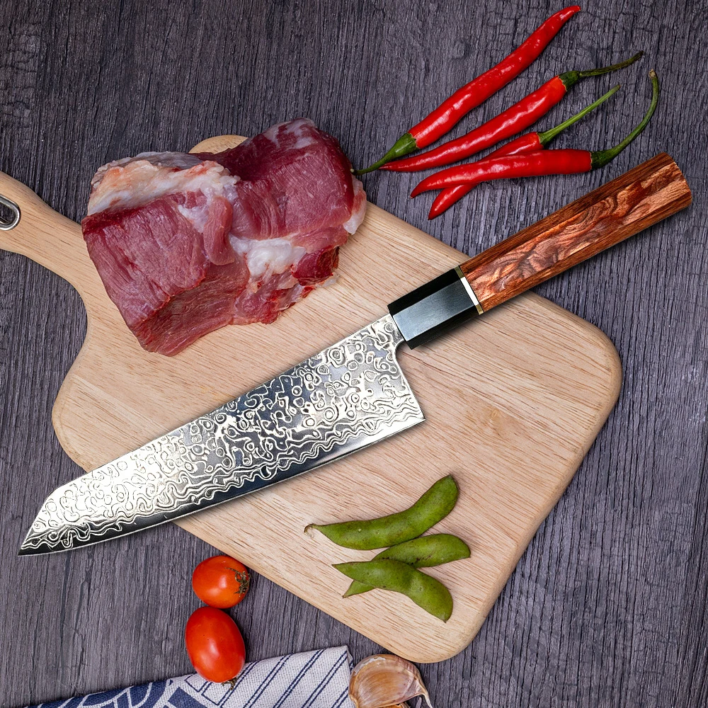 8 Inch Kiritsuke Knife 73-layers Damascus Steel VG10 Blade Chef Slicing Vegetable Cleaver Meat Western Kitchen Knife Wood Handle
8 Inch Kiritsuke Knife 73-layers Damascus Steel VG10 Blade Chef Slicing Vegetable Cleaver Meat Western Kitchen Knife Wood Handle