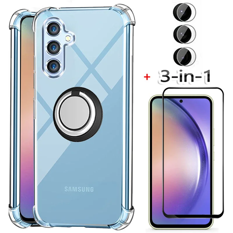 Finger Ring Holder Case + Glass for A54 A53 A52s 5G Shockproof Silicone Phone Cases A52 4G Samsung A53 Cover Samsung Galaxy A54
Finger Ring Holder Case + Glass for A54 A53 A52s 5G Shockproof Silicone Phone Cases A52 4G Samsung A53 Cover Samsung Galaxy A54