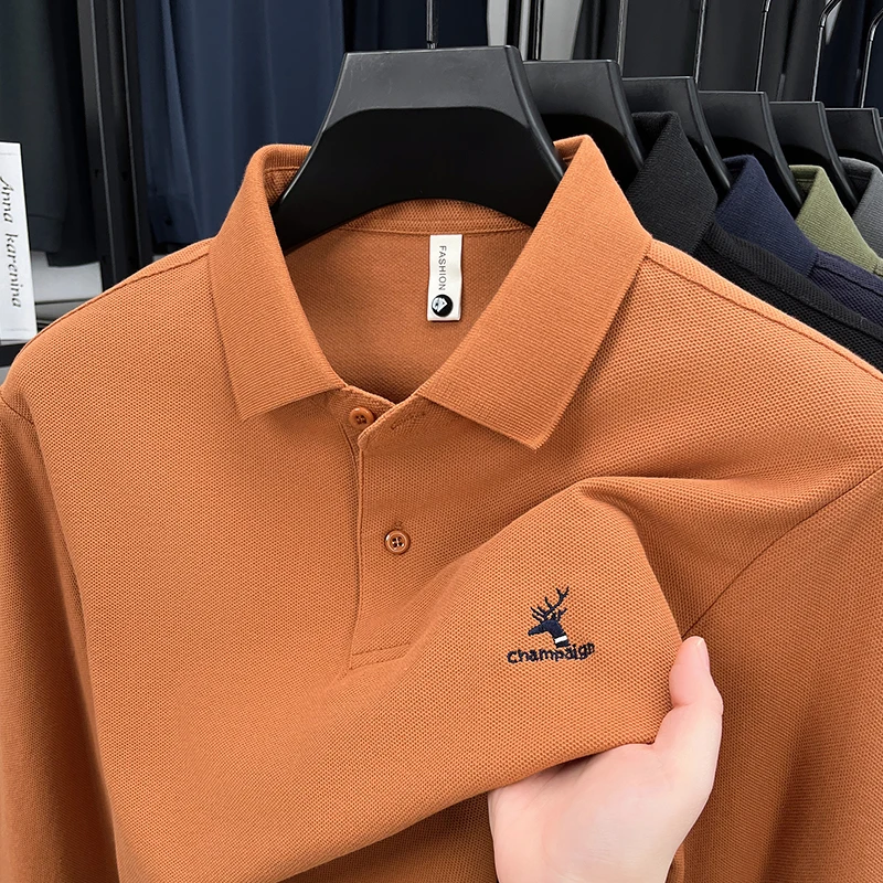 Men's 100% Cotton High End Brand Embroid Polo Shirt Spring Soft Cool Comfort Long Sleeve Lapel T-shirt Luxury Quality Men's Wear
Men's 100% Cotton High End Brand Embroid Polo Shirt Spring Soft Cool Comfort Long Sleeve Lapel T-shirt Luxury Quality Men's Wear