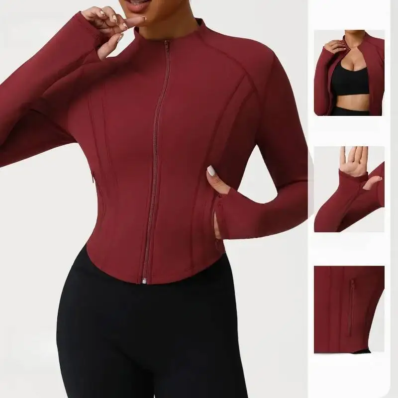 Women S Slim Yoga Top With Stand Up Collar Nude Tight Fitting Outerwear Outdoor Sports Running Leisure And Fiess Clothing
Women S Slim Yoga Top With Stand Up Collar Nude Tight Fitting Outerwear Outdoor Sports Running Leisure And Fiess Clothing