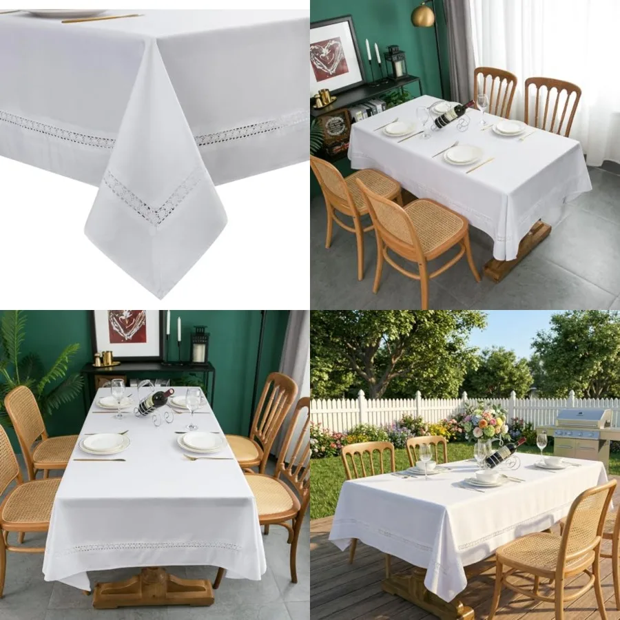 Fabric Table Cloth of Textile with Lace-Waterproof/Wrinkle Free/Stain Resistant/Oil Proof-for Dining, IndoorOutdoor, Wedding, H
Fabric Table Cloth of Textile with Lace-Waterproof/Wrinkle Free/Stain Resistant/Oil Proof-for Dining, IndoorOutdoor, Wedding, H