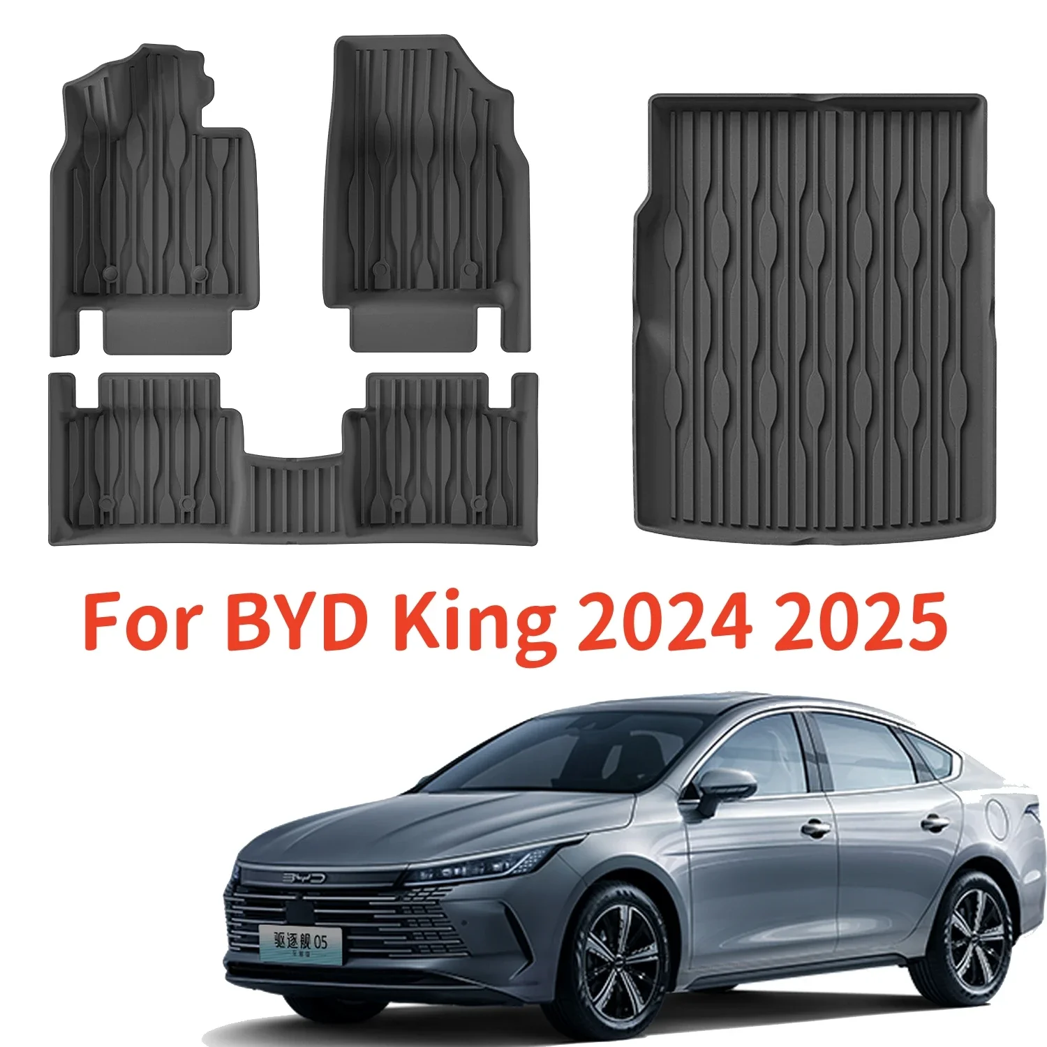 For BYD King Qin Plus 2024 2025 TPE Floor Mats & Cargo Liners, 3D Waterproof Car Trunk Mats and Backrest Mats Protector
For BYD King Qin Plus 2024 2025 TPE Floor Mats & Cargo Liners, 3D Waterproof Car Trunk Mats and Backrest Mats Protector