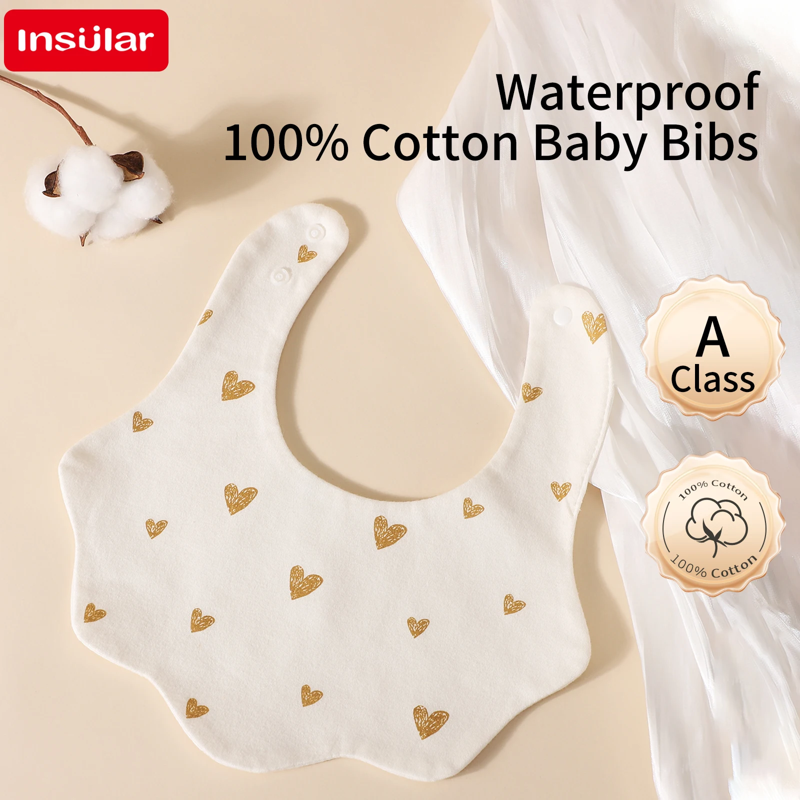 INSULAR Baby Bib: 100% хлопковое полотенце-нагрудник с карманом, водонепроницаемое, для новорожденных и детей до 3 лет.
INSULAR Baby Bib: 100% хлопковое полотенце-нагрудник с карманом, водонепроницаемое, для новорожденных и детей до 3 лет.