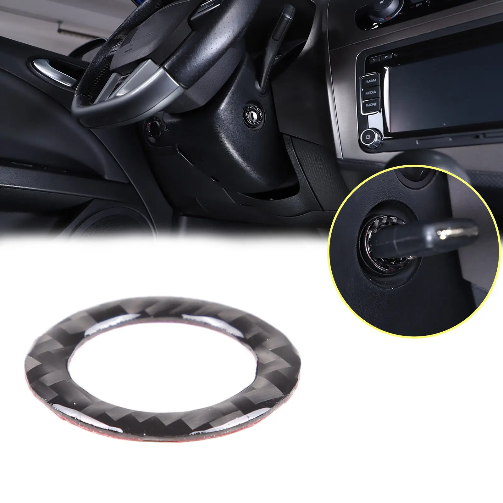 Carbon Fiber Car Ignition Switch Key Hole Cover Trim Sticker Decorate Car Accessories For Seat Leon MK2 2008 2009 2010 2011 2012
Carbon Fiber Car Ignition Switch Key Hole Cover Trim Sticker Decorate Car Accessories For Seat Leon MK2 2008 2009 2010 2011 2012