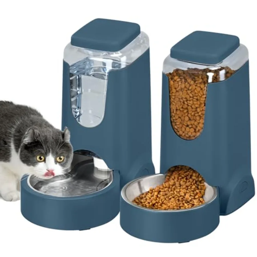 2 Pack Automatic Cat Feeder and Dog Food Feeder, Gravity Stainless Steel Water Dispenser and Waterer Set for Small Medium Puppy
2 Pack Automatic Cat Feeder and Dog Food Feeder, Gravity Stainless Steel Water Dispenser and Waterer Set for Small Medium Puppy