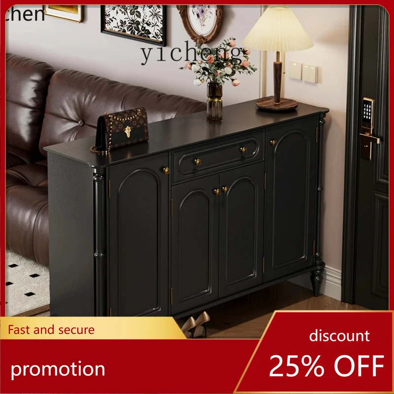 HXL American retro entrance shoe cabinet integrated large capacity multi-layer large entrance door black
HXL American retro entrance shoe cabinet integrated large capacity multi-layer large entrance door black