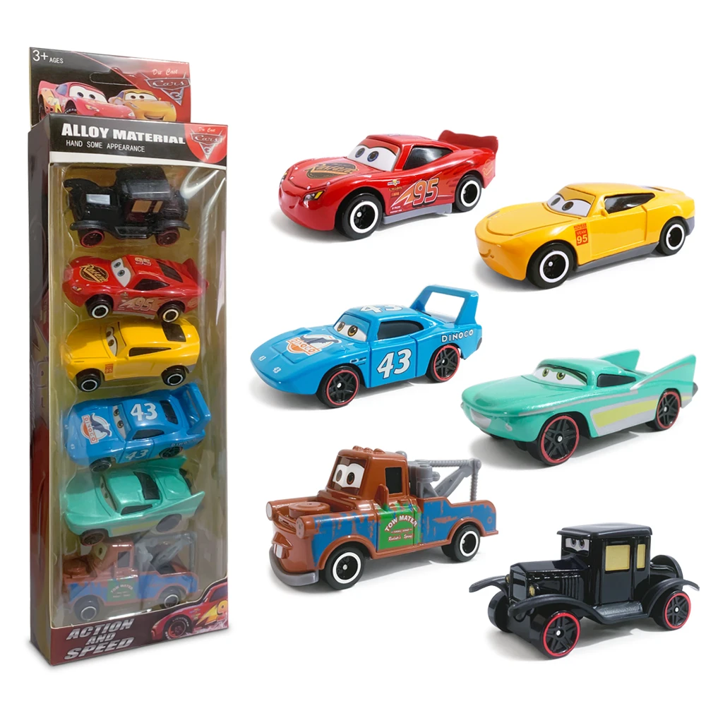 6/10Pcs Disney Cars Boxed Set Mater Lightning McQueen The King Cruz Ramirez Lizzie Flo Alloy Diecast Model Toy Car For Children
6/10Pcs Disney Cars Boxed Set Mater Lightning McQueen The King Cruz Ramirez Lizzie Flo Alloy Diecast Model Toy Car For Children