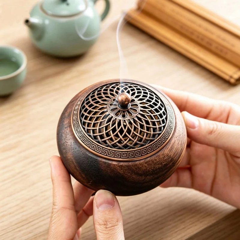 1pcs Solid Wood Pan Incense Burner, Home Indoor Incense Burner With Sandalwood Incense, Tea Ceremony,Yoga Decoration,Prayer room
1pcs Solid Wood Pan Incense Burner, Home Indoor Incense Burner With Sandalwood Incense, Tea Ceremony,Yoga Decoration,Prayer room