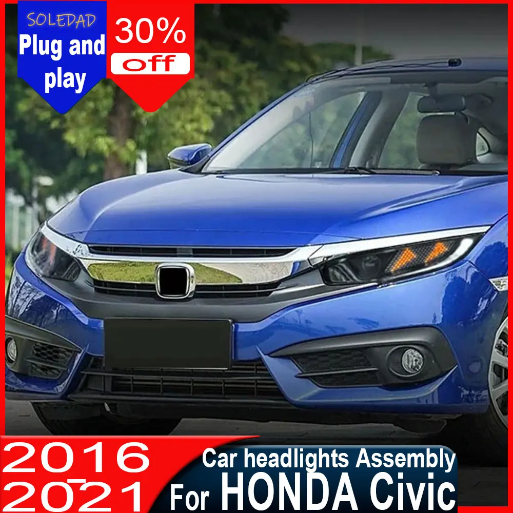 For Honda Civic 10th Headlight 2016-2021 LED Projetor head Lamp Daytime Running Light headlights Assembly Accessories
For Honda Civic 10th Headlight 2016-2021 LED Projetor head Lamp Daytime Running Light headlights Assembly Accessories