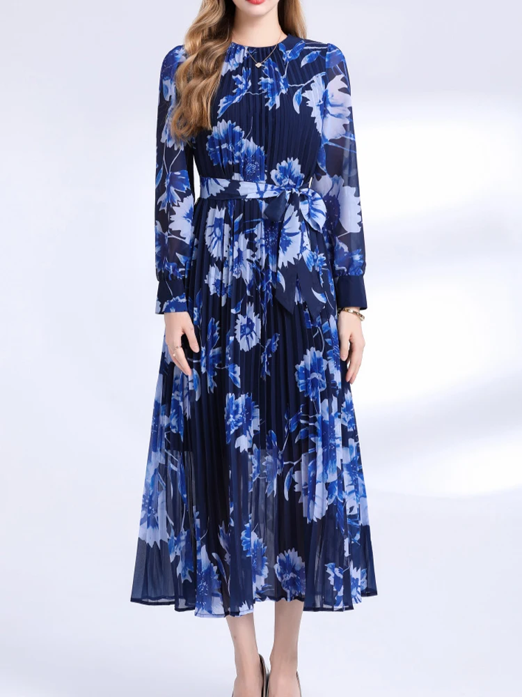 Elegant Printed Round Neck Long Sleeved Slim Fit Dress 2025 Summer New Fashionable Women'S Clothing
Elegant Printed Round Neck Long Sleeved Slim Fit Dress 2025 Summer New Fashionable Women'S Clothing