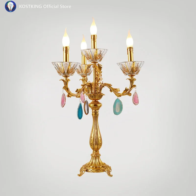 2026 Full copper luxury living room crystal table lamp, bedroom bedside floor lamp, European villa French lighting table lamp
2026 Full copper luxury living room crystal table lamp, bedroom bedside floor lamp, European villa French lighting table lamp