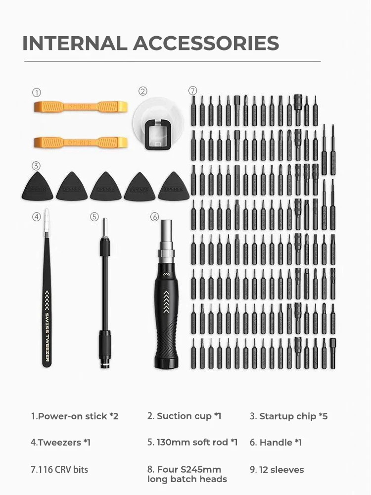 145 in 1 Precision Screwdriver Set Professional Manual Repair Tool Kit with Magnetic T5 Torx Screw Heads for iPhone PC watch DIY
145 in 1 Precision Screwdriver Set Professional Manual Repair Tool Kit with Magnetic T5 Torx Screw Heads for iPhone PC watch DIY