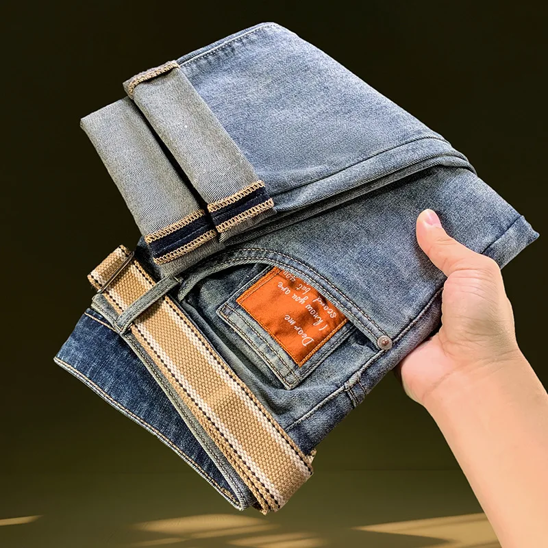 Летние тонкие мужские джинсы, трендовые облегающие маленькие ноги, новинка 2025 года, мужская одежда, эластичные повседневные потертые брюки
Летние тонкие мужские джинсы, трендовые облегающие маленькие ноги, новинка 2025 года, мужская одежда, эластичные повседневные потертые брюки