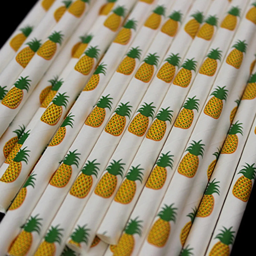 50pcs Pineapple Paper Straws Disposable Drinking Fruit Decorative Environmental Safe Food Grade Straw For Smoothies Coffee Tea
50pcs Pineapple Paper Straws Disposable Drinking Fruit Decorative Environmental Safe Food Grade Straw For Smoothies Coffee Tea