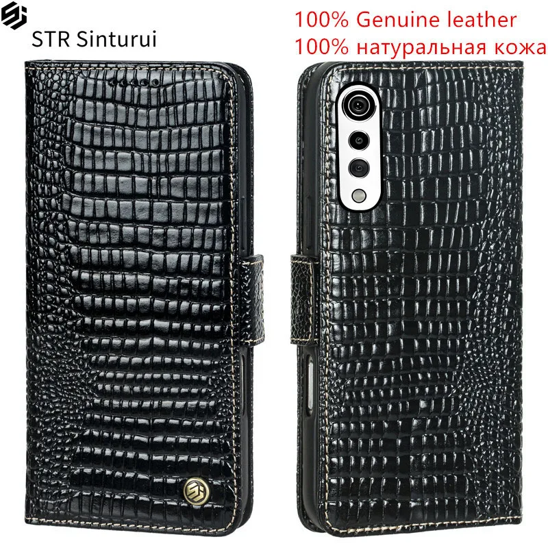 STR 100% Genuine lizard grain leather Magnetic button card Slot Wallet Cover For LG Velvet 2 Pro 5G Flip shockproof phone Case
STR 100% Genuine lizard grain leather Magnetic button card Slot Wallet Cover For LG Velvet 2 Pro 5G Flip shockproof phone Case