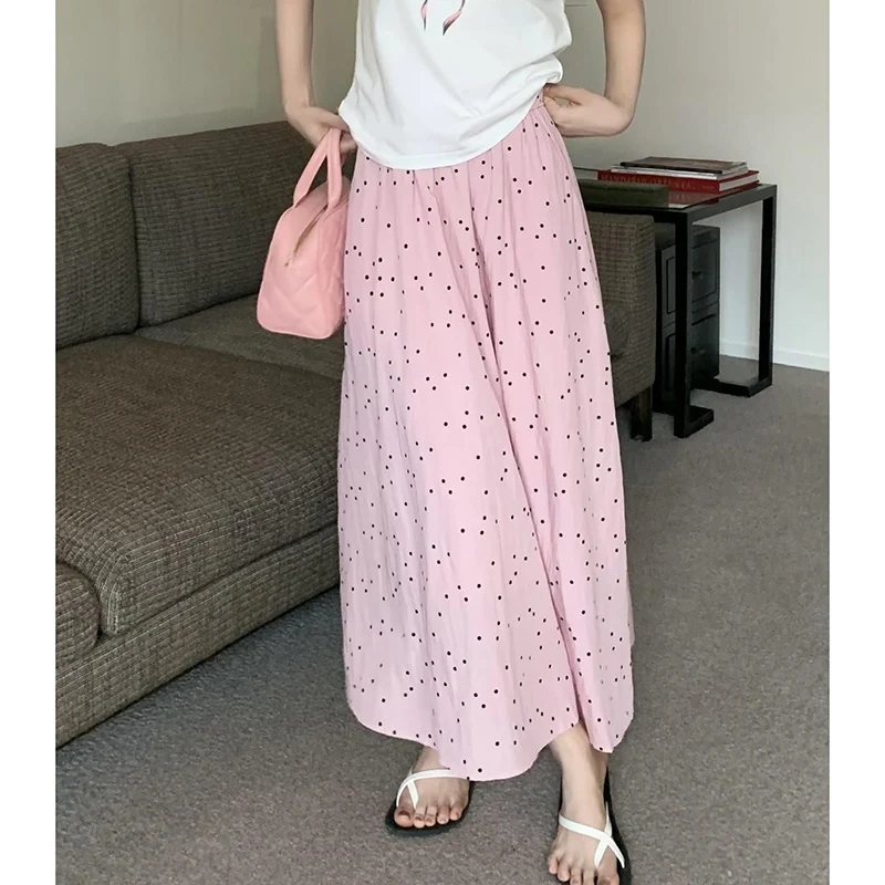 2026 Summer Women Korean Fashion Loose Skirts Girls Pink Chic High Waist Thin A-line Skirts Lady Wave Point Midi Skirts
2026 Summer Women Korean Fashion Loose Skirts Girls Pink Chic High Waist Thin A-line Skirts Lady Wave Point Midi Skirts