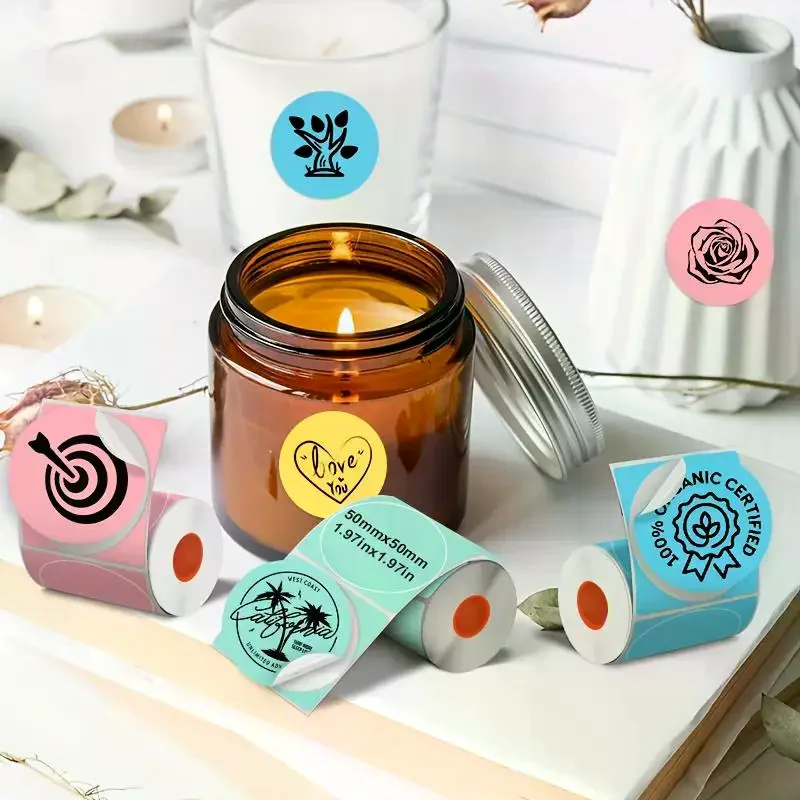 50mm X 50mm 6 Rolls/Set New Thermal Label Printer Sticker Self-Adhesive Color Laser Thermal Paper
50mm X 50mm 6 Rolls/Set New Thermal Label Printer Sticker Self-Adhesive Color Laser Thermal Paper