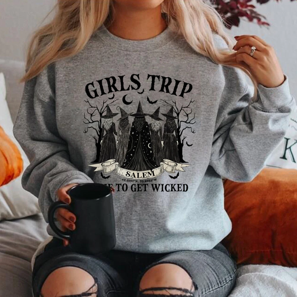 Vintage Girls Trip Salem Sweatshirt Halloween Witch Hoodie Women Crewneck Sweatshirt Salem Witch Hoodie Spooky Season Pullovers
Vintage Girls Trip Salem Sweatshirt Halloween Witch Hoodie Women Crewneck Sweatshirt Salem Witch Hoodie Spooky Season Pullovers