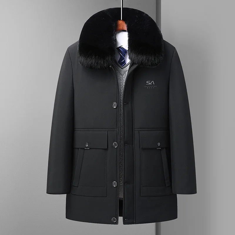Winter Middle-aged and Elderly Men's Thick and Warm Mid Length Cotton Jacket
Winter Middle-aged and Elderly Men's Thick and Warm Mid Length Cotton Jacket