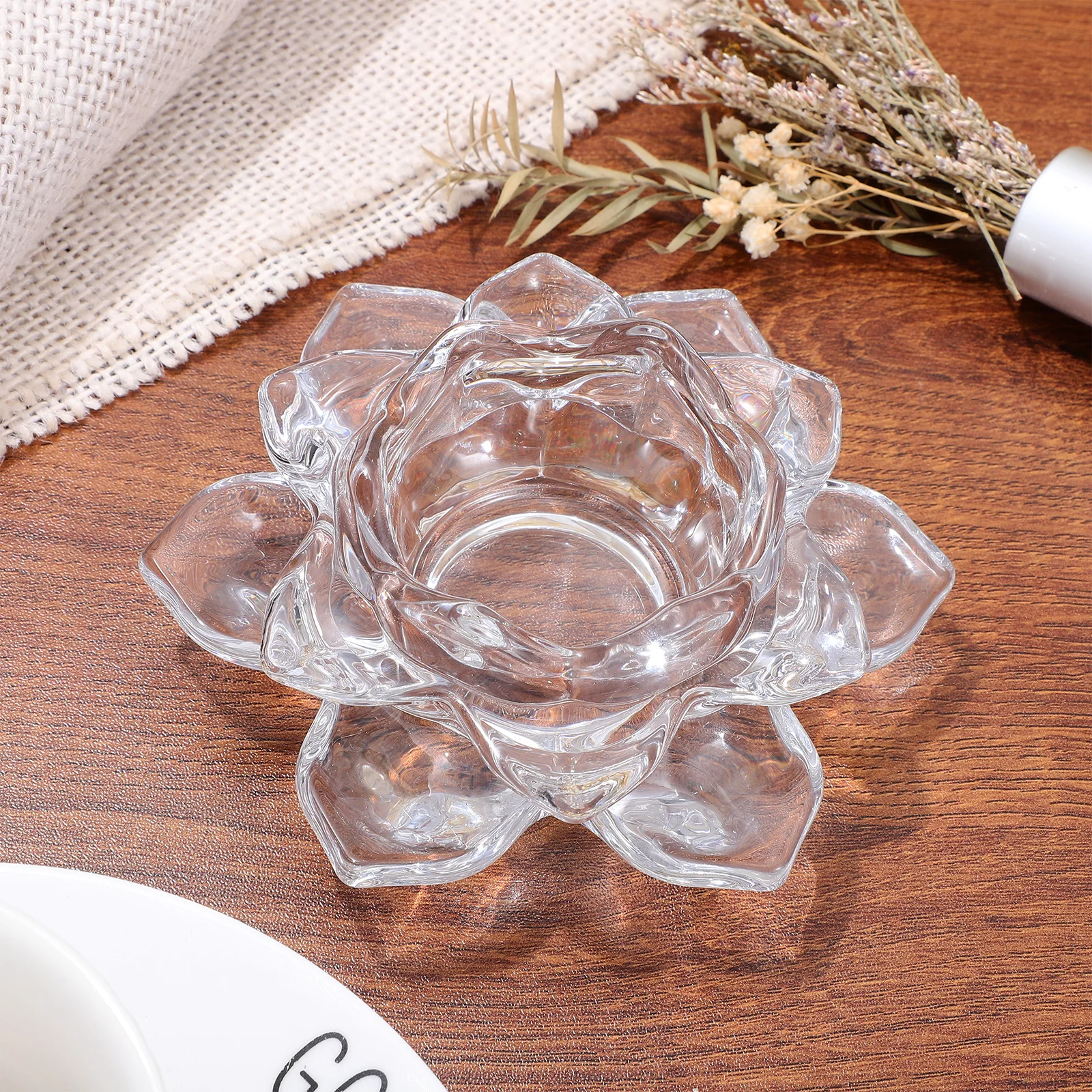 4Pcs Glass Lotus Flower Holders Clear Glass Stands Decorative Tealight Holders Home Wedding Banquets
4Pcs Glass Lotus Flower Holders Clear Glass Stands Decorative Tealight Holders Home Wedding Banquets