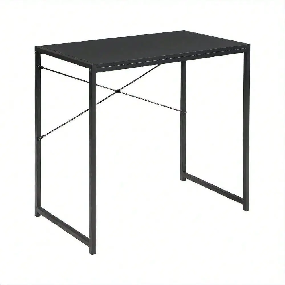 Rectangular Home Office Desk Black, MDF Top, Metal Frame
Rectangular Home Office Desk Black, MDF Top, Metal Frame