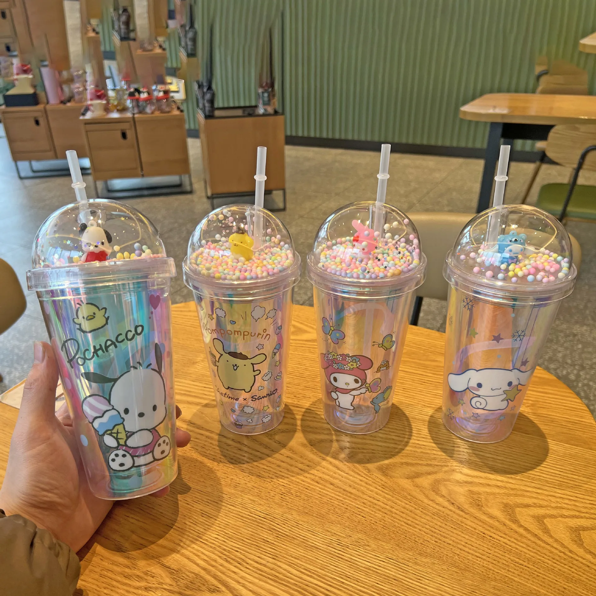 Cartoon Sanrio Water Bottle Cinnamoroll Kuromi Melody Pochacco Pompompurin Plastic Cup Portable Sports Mug Water Cup Kids Gifts
Cartoon Sanrio Water Bottle Cinnamoroll Kuromi Melody Pochacco Pompompurin Plastic Cup Portable Sports Mug Water Cup Kids Gifts