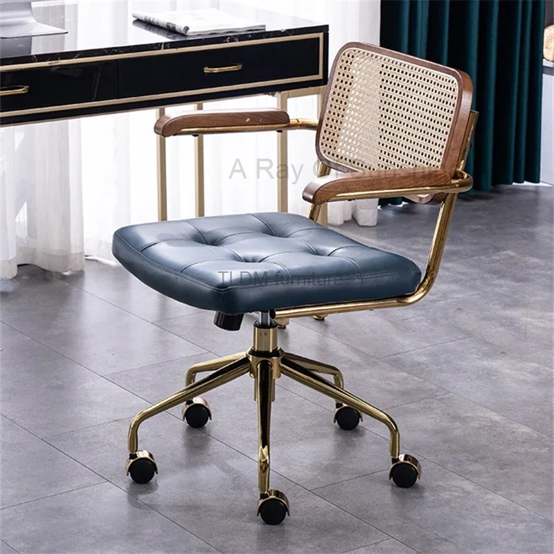 modern Simple Office Chair Home Comfortable Computer Chair Office Chairs for Bedroom Rattan backrest Chair Retro Swivel Chair
modern Simple Office Chair Home Comfortable Computer Chair Office Chairs for Bedroom Rattan backrest Chair Retro Swivel Chair