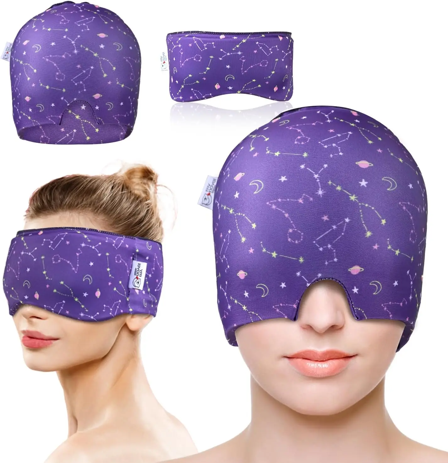 Gel Migraine Relief Cap, 2 Pack Hot Cold Therapy Headache Ice Pack, Reusable Head Wrap for Sinus Tension Stress Relief, Gift for Women Men
Gel Migraine Relief Cap, 2 Pack Hot Cold Therapy Headache Ice Pack, Reusable Head Wrap for Sinus Tension Stress Relief, Gift for Women Men