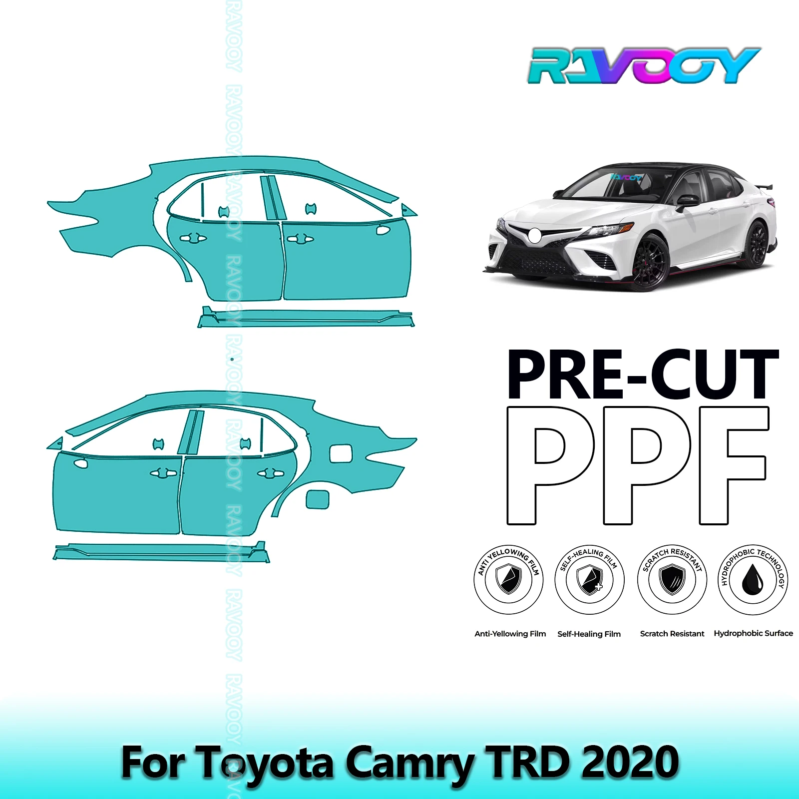Для Toyota Camry TRD 2020, 8,5 мил, прозрачный матовый комплект предварительно вырезанных дверей PPF и стойки A/B, комплект защитной пленки для краски из ТПУ
Для Toyota Camry TRD 2020, 8,5 мил, прозрачный матовый комплект предварительно вырезанных дверей PPF и стойки A/B, комплект защитной пленки для краски из ТПУ