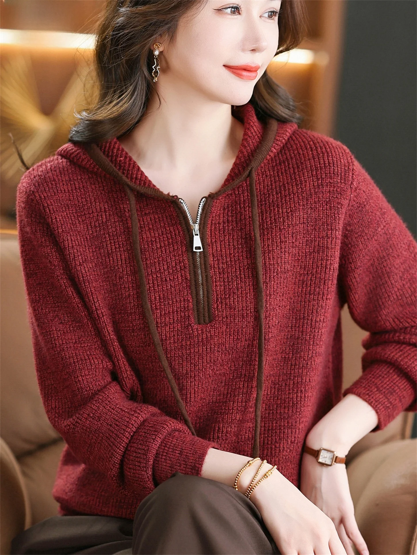 Fall Winter New Style Women's Loose Woolen Shirt Half Zipper Fashionable Inner Wear Large Size Bottoming Top for Elderly
Fall Winter New Style Women's Loose Woolen Shirt Half Zipper Fashionable Inner Wear Large Size Bottoming Top for Elderly