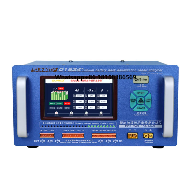 SUNKKO Battery Pack Balancing D1524 D1524+ 2-24S 15A High Current Lithium Battery Pack Equalizer Lithium Battery Pack Analyzer
SUNKKO Battery Pack Balancing D1524 D1524+ 2-24S 15A High Current Lithium Battery Pack Equalizer Lithium Battery Pack Analyzer