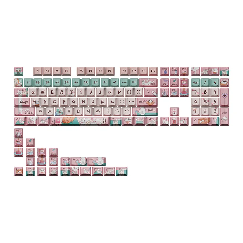 131 keys, themed keycaps, full set of PBT sublimation, mechanical keyboard
131 keys, themed keycaps, full set of PBT sublimation, mechanical keyboard