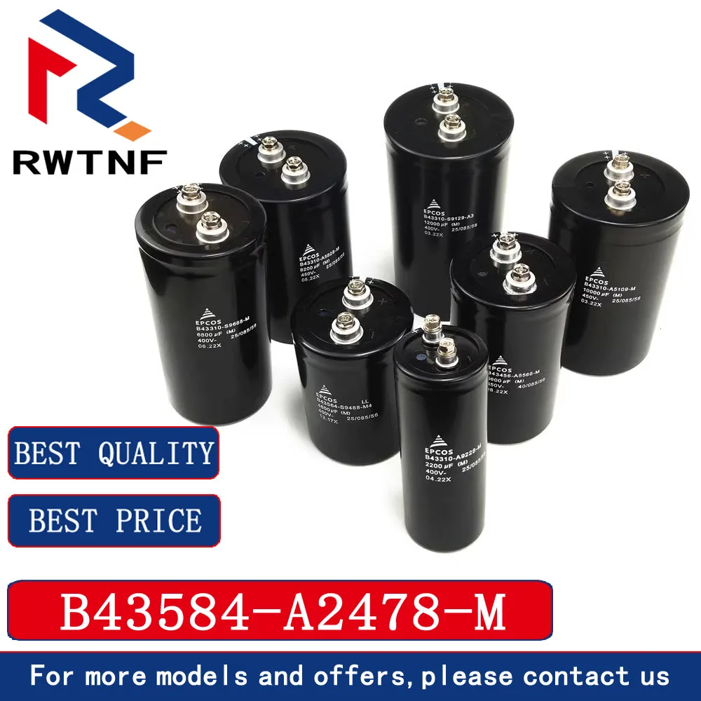Абсолютно новый оригинальный немецкий электролитический конденсатор Epcos B43584-A2478-M 250V4700Uf
Абсолютно новый оригинальный немецкий электролитический конденсатор Epcos B43584-A2478-M 250V4700Uf