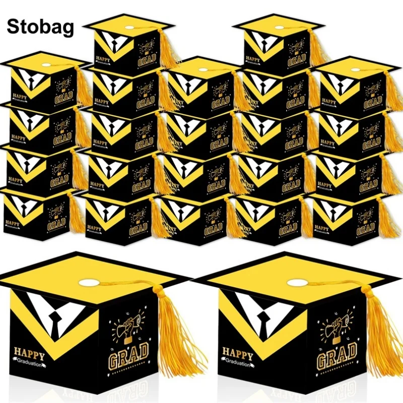 StoBag 20/40pcs Graduation Season Doctoral Hat Box with Tassel Student Kids Packaging for Gift Candy Storage Creative Party
StoBag 20/40pcs Graduation Season Doctoral Hat Box with Tassel Student Kids Packaging for Gift Candy Storage Creative Party