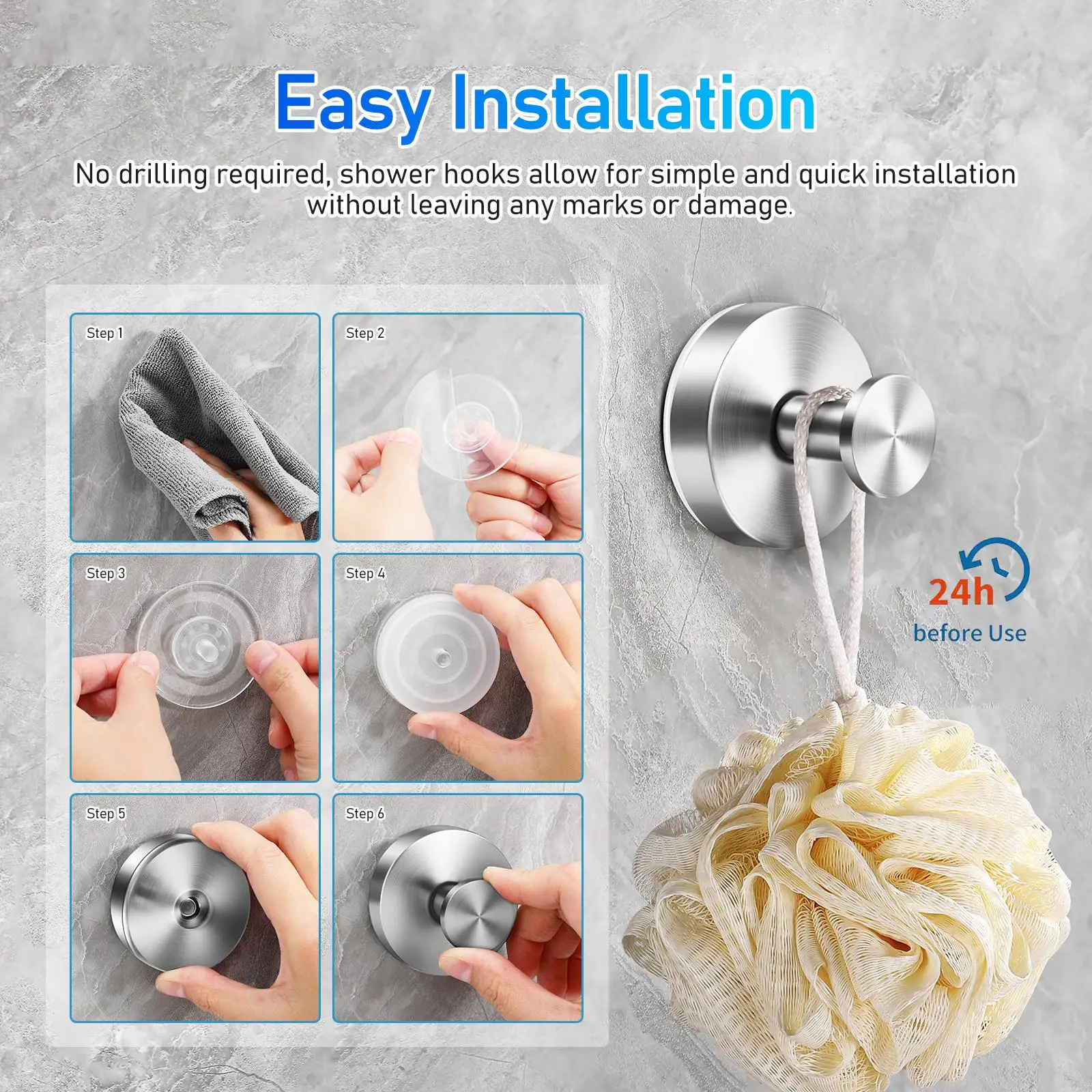 4 Pcs Stainless Steel Suction Hook Shower Brushed No Drill hanging Hooks Bathroom Nickel Towel Hooks Home kichen Storage Holder
4 Pcs Stainless Steel Suction Hook Shower Brushed No Drill hanging Hooks Bathroom Nickel Towel Hooks Home kichen Storage Holder