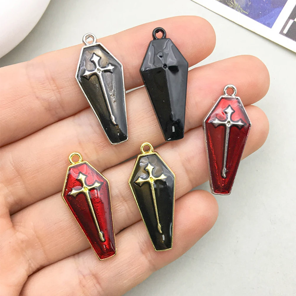 10Pcs Coffin Cross Pendants Alloy Multicolor Jewelry Making Halloween Gothic Charms Spooky Accessories
10Pcs Coffin Cross Pendants Alloy Multicolor Jewelry Making Halloween Gothic Charms Spooky Accessories