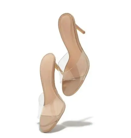 Nude Pink Burgundy Transparent PVC Leather Round peep Toe Shallow Stiletto Heel Modern Slippers Women Sexy High Heel Slide Shoes
Nude Pink Burgundy Transparent PVC Leather Round peep Toe Shallow Stiletto Heel Modern Slippers Women Sexy High Heel Slide Shoes