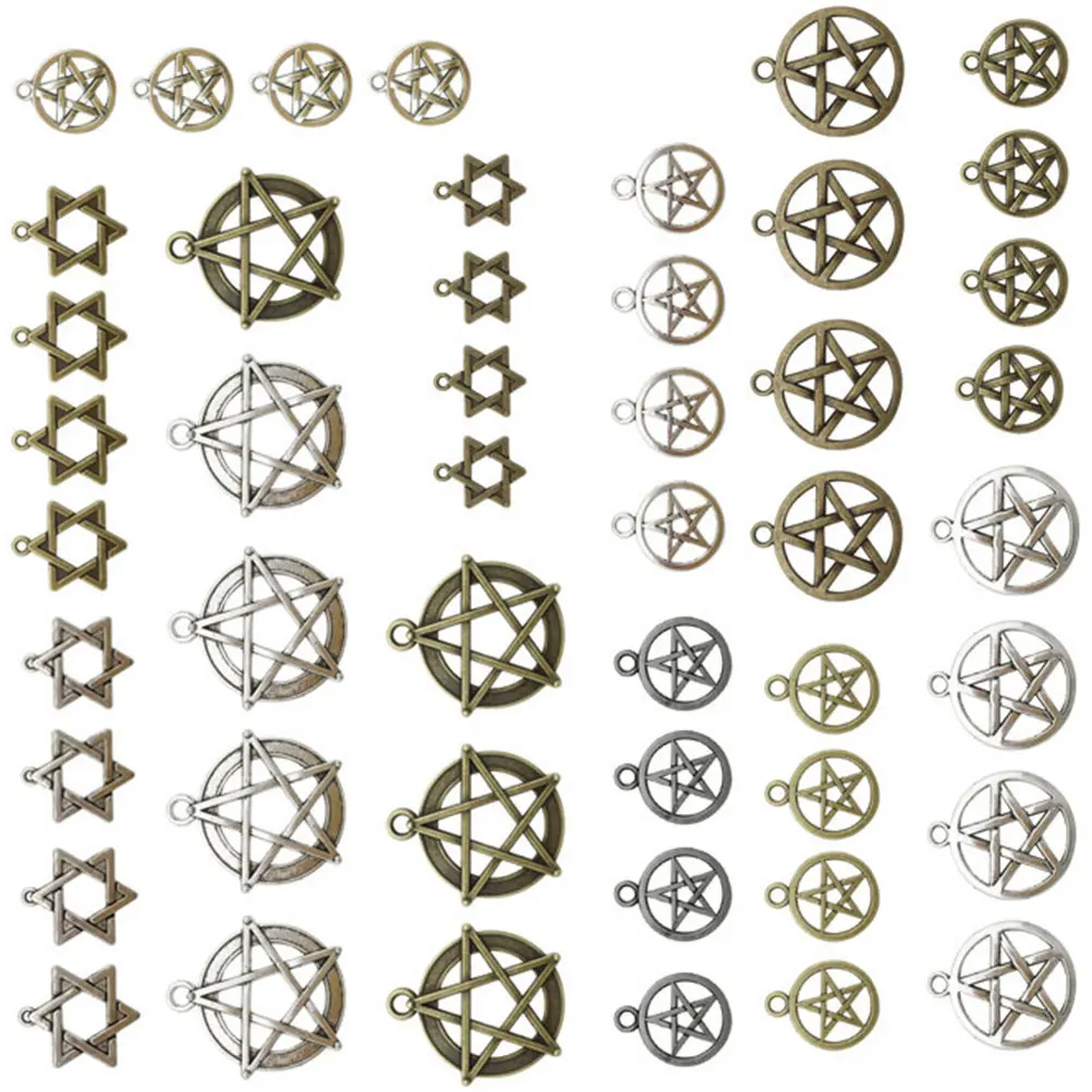 48Pcs Vintage Pentacle Charm Pendants Alloy Jewelry Making Accessories for DIY Craft Star Pendant Charms Alloy Charms
48Pcs Vintage Pentacle Charm Pendants Alloy Jewelry Making Accessories for DIY Craft Star Pendant Charms Alloy Charms
