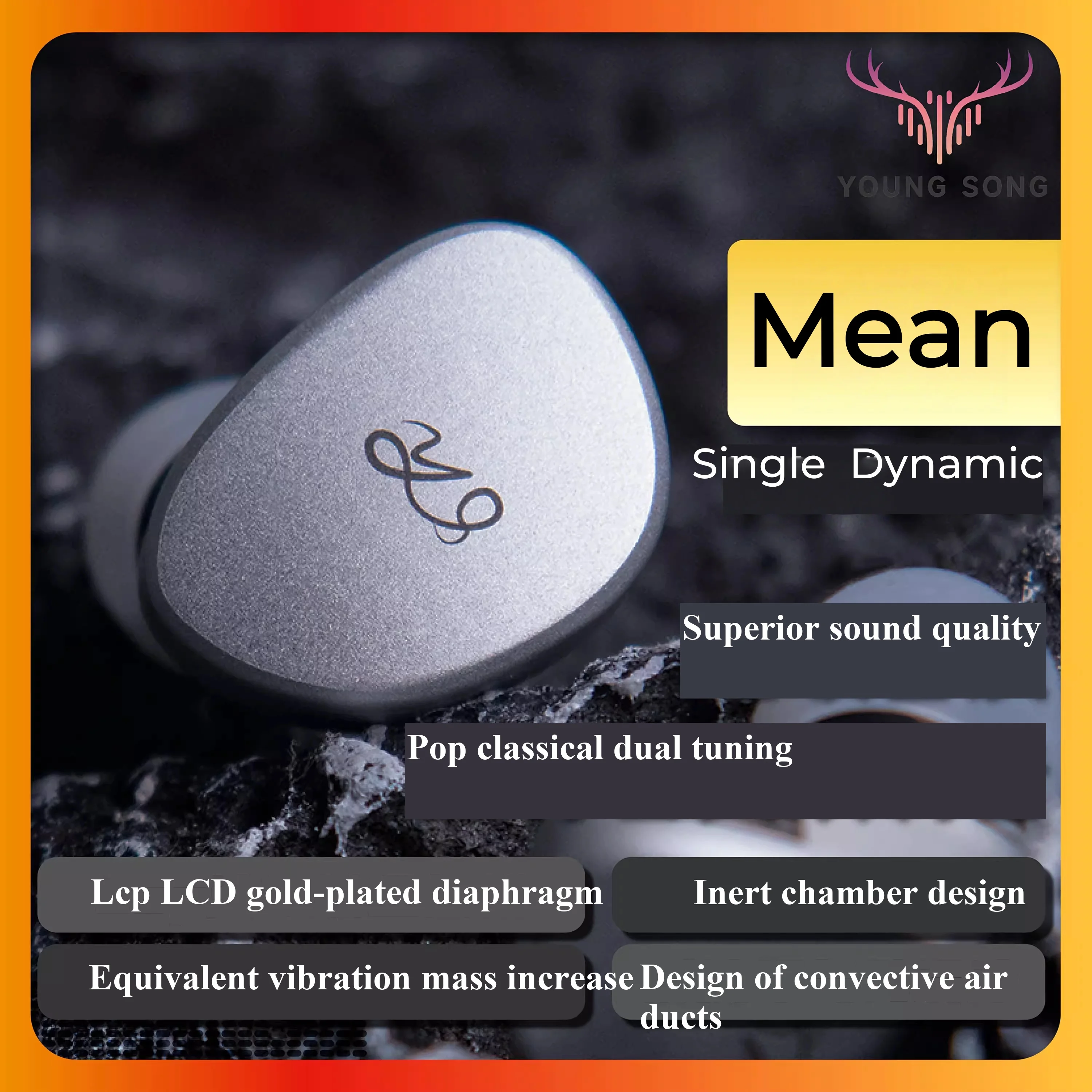YOUNG SONG Mean DD LCP Dynamic Metal Hifi Music Monitor Studio Bass Gaming Sports MP3/4 Earphones Earbuds
YOUNG SONG Mean DD LCP Dynamic Metal Hifi Music Monitor Studio Bass Gaming Sports MP3/4 Earphones Earbuds