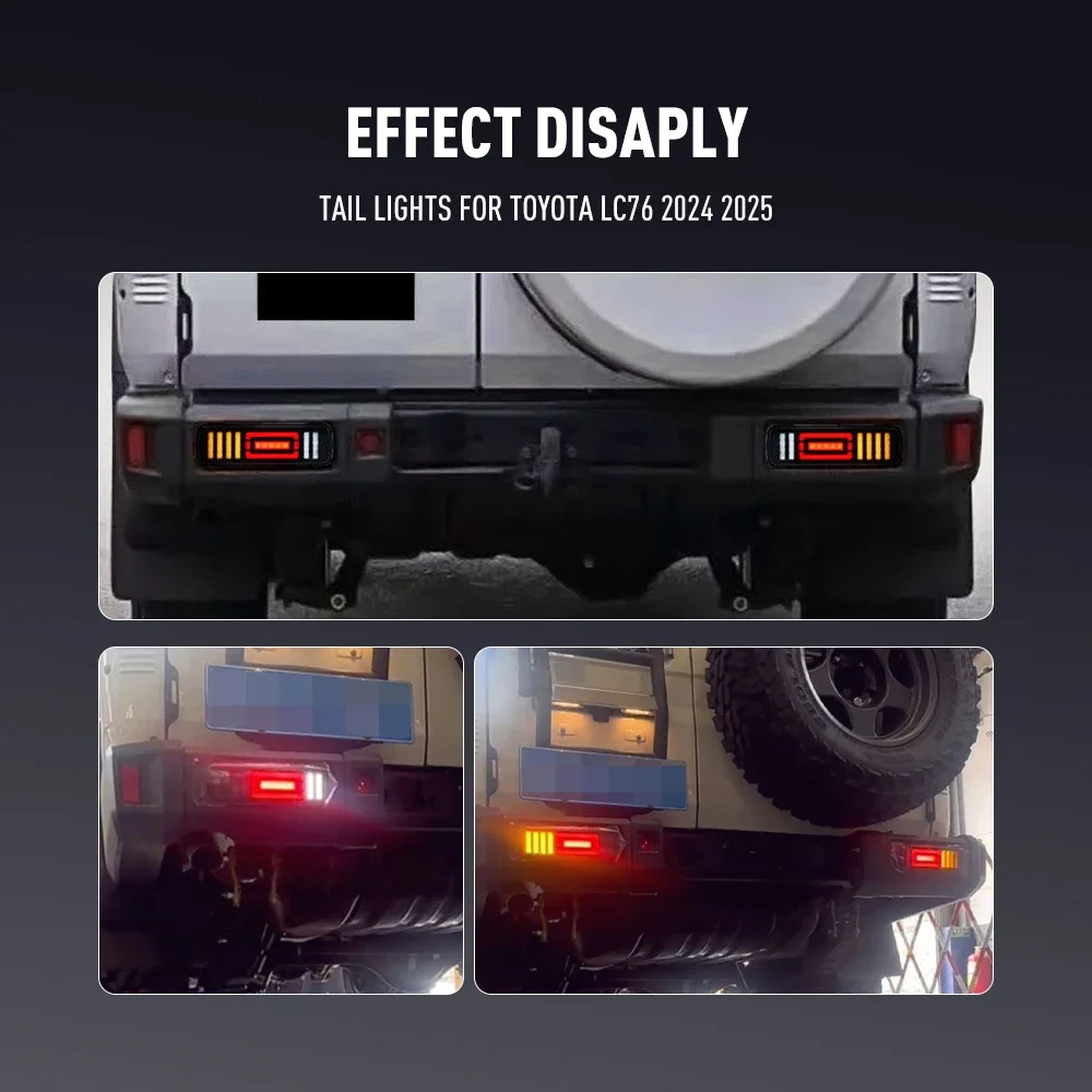 1 Pair LED Car Rear Bumper Light Assembly For Toyota LC76 2024 2025 Left Right Tail Brake Stop Lamp DRL Reflector Lights
1 Pair LED Car Rear Bumper Light Assembly For Toyota LC76 2024 2025 Left Right Tail Brake Stop Lamp DRL Reflector Lights