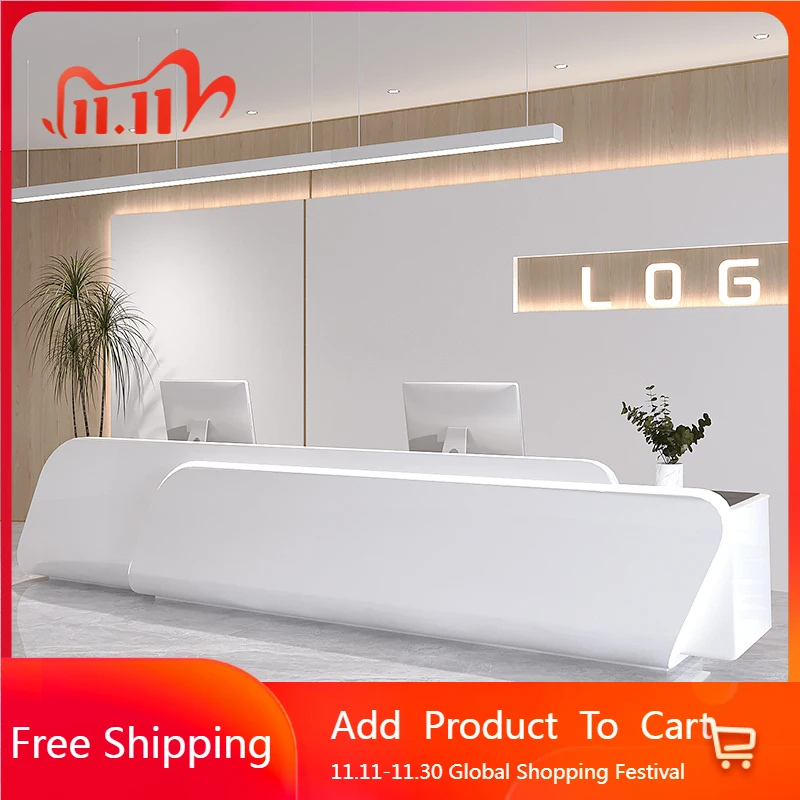 Luxury Shelves Reception Desks Modern Company Aesthetic Minimalist Desks Display Corner European Scrivania Trendy Furniture
Luxury Shelves Reception Desks Modern Company Aesthetic Minimalist Desks Display Corner European Scrivania Trendy Furniture