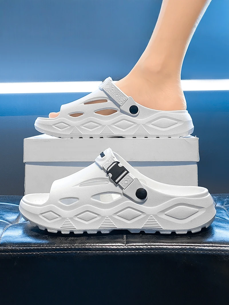 Men's Slip-On Sports Sandals Summer Trend Thick Bottom Anti-Slip Driving Dual-Purpose Slippers Comfortable Casual EVA Shoes
Men's Slip-On Sports Sandals Summer Trend Thick Bottom Anti-Slip Driving Dual-Purpose Slippers Comfortable Casual EVA Shoes