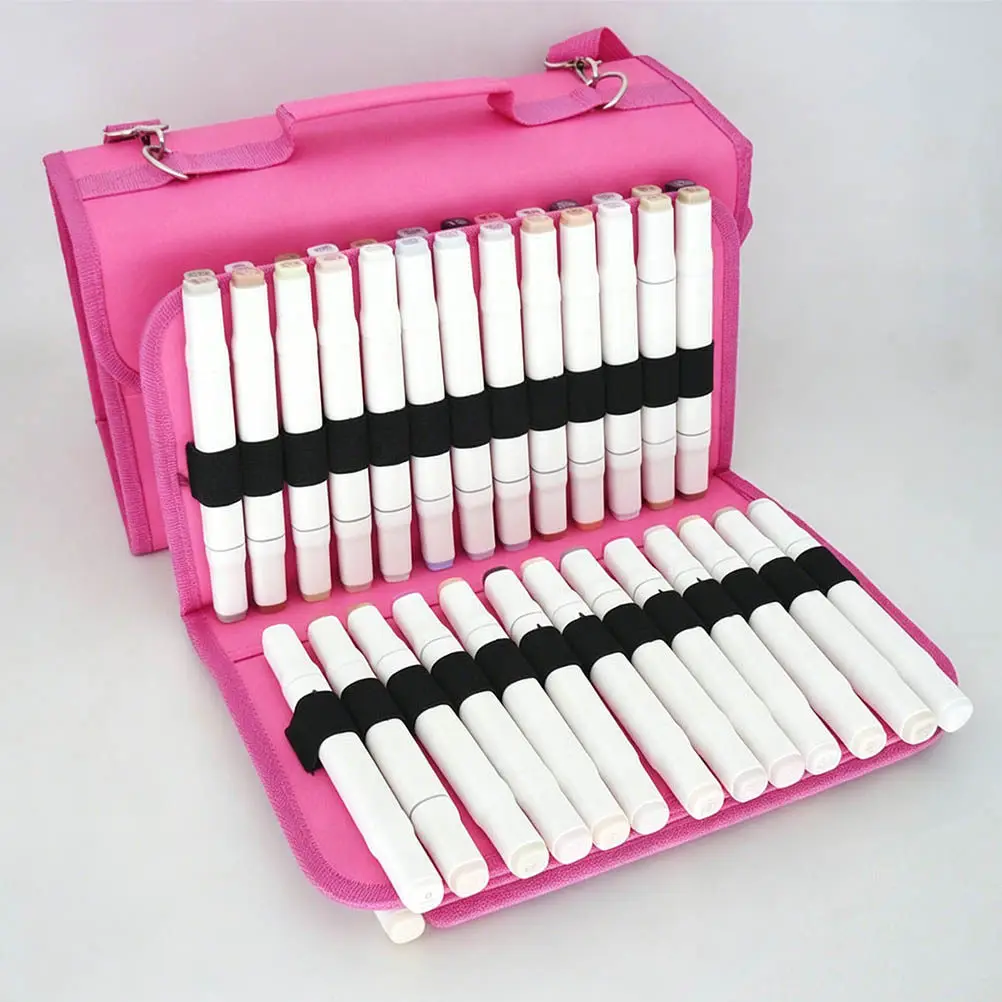 80 Slots Marker Bag Heavy Duty Nylon Shoulder Strap Detachable Marker Sleeve Elastic Ring Table Easel Countertop Storage Case
80 Slots Marker Bag Heavy Duty Nylon Shoulder Strap Detachable Marker Sleeve Elastic Ring Table Easel Countertop Storage Case