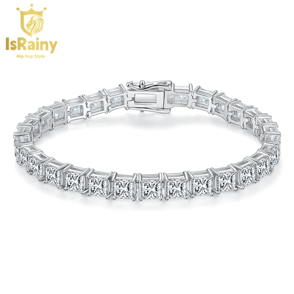 IsRainy Hip Hop Rock 925 Sterling Silver VVS1 D Color Real GRA Moissanite Princess Cut Full Diamonds Bracelets Fine Jewelry Gift
IsRainy Hip Hop Rock 925 Sterling Silver VVS1 D Color Real GRA Moissanite Princess Cut Full Diamonds Bracelets Fine Jewelry Gift