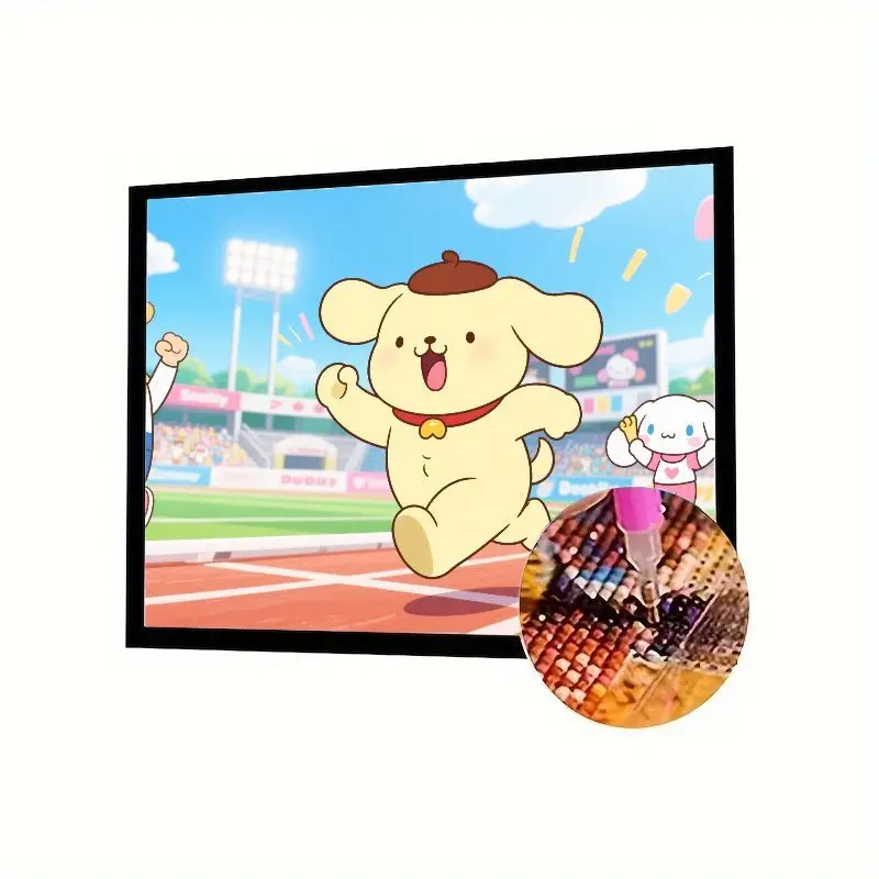 1 шт. Pompompurin & Cinnamoroll бегущий набор для алмазной живописи, полная дрель 5D горный хрусталь, художественная вышивка, милый персонаж мультфильма Sanrio
1 шт. Pompompurin & Cinnamoroll бегущий набор для алмазной живописи, полная дрель 5D горный хрусталь, художественная вышивка, милый персонаж мультфильма Sanrio