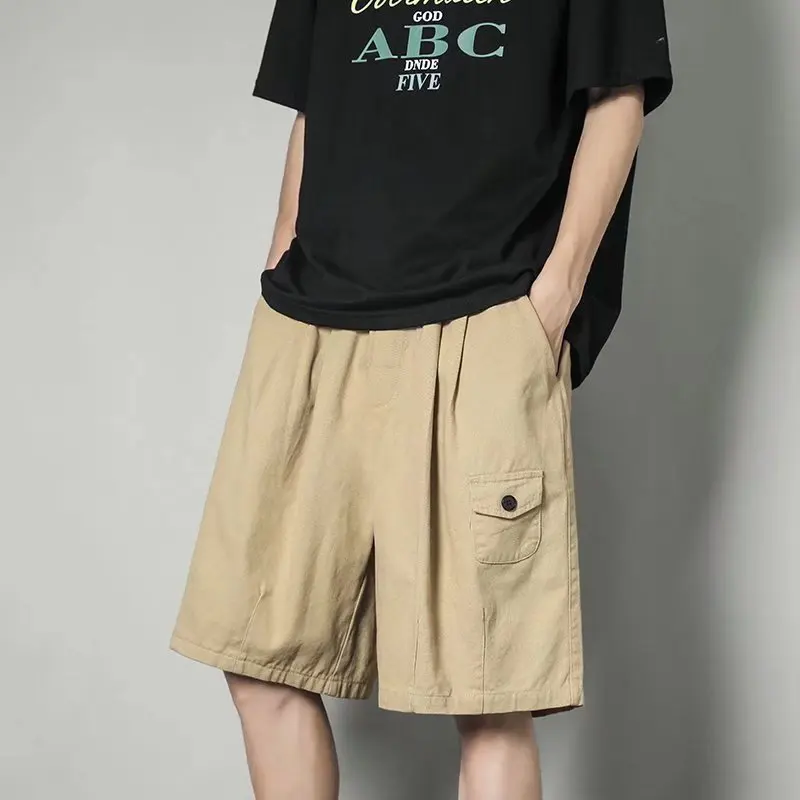 Men's Casual Straight Loose Shorts, Elastic Waist Sport Shorts, Monochromatic Pocket, Male Jogging Cargo Short Pants, Summer
Men's Casual Straight Loose Shorts, Elastic Waist Sport Shorts, Monochromatic Pocket, Male Jogging Cargo Short Pants, Summer
