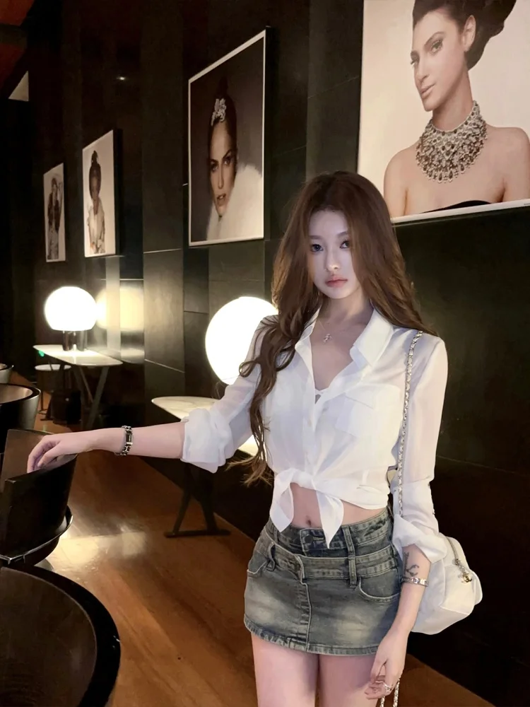 Chien Pure Desire White irt Casual Long Sve Women's Slim Fit Summer Faion Sun Protection Polyester Fiber irt
Chien Pure Desire White irt Casual Long Sve Women's Slim Fit Summer Faion Sun Protection Polyester Fiber irt