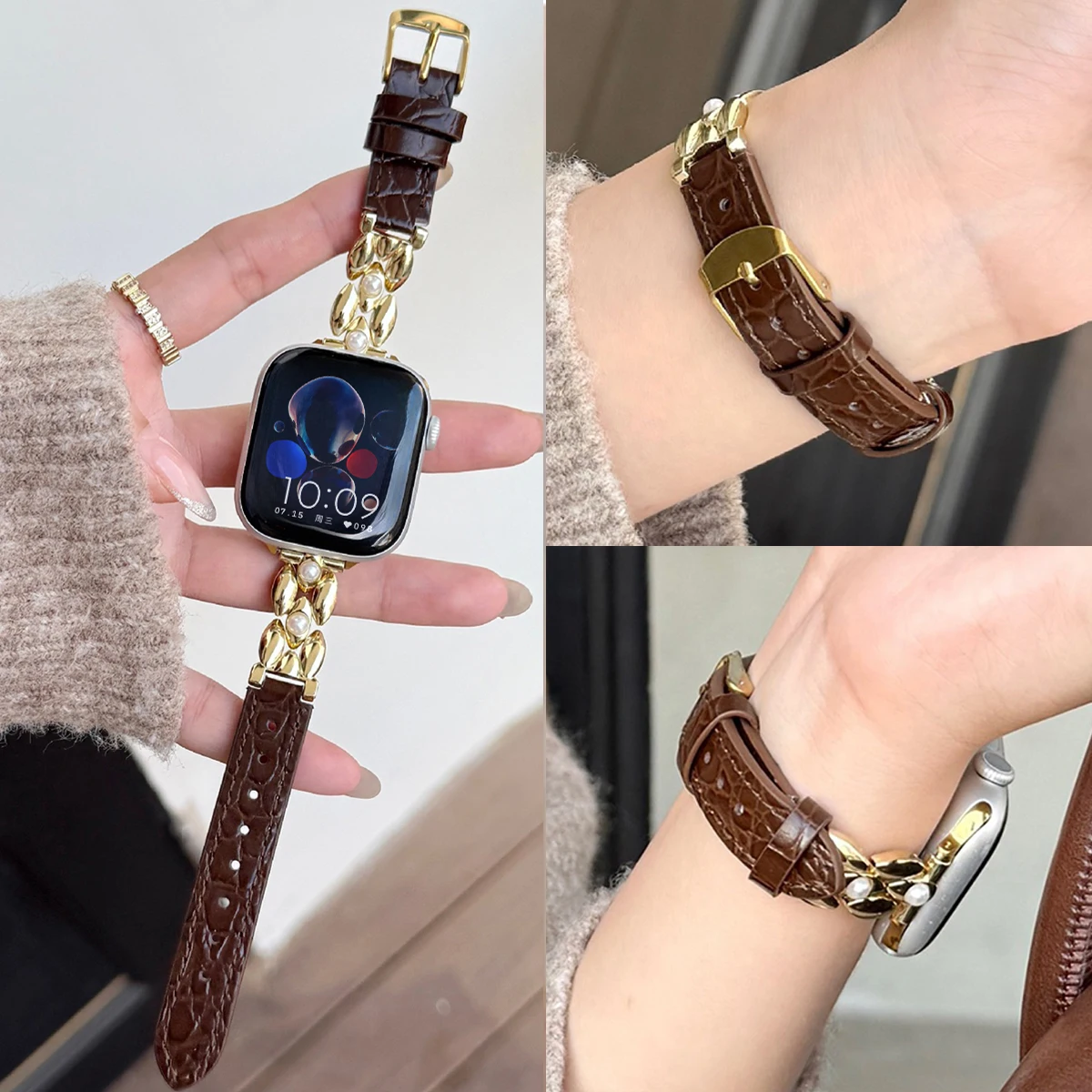 2026 Luxury Leather Band For Apple Watch Ultra 2025 49mm 46mm 45 44 42 41 40 38mm Metal Strap For iWatch 11 10 9 8 7 6 5 4 Se3
2026 Luxury Leather Band For Apple Watch Ultra 2025 49mm 46mm 45 44 42 41 40 38mm Metal Strap For iWatch 11 10 9 8 7 6 5 4 Se3